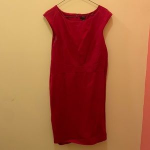 Red Ann Taylor Sheath Dress